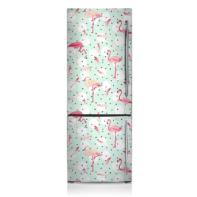 Decoration refrigerator cover Flamingos