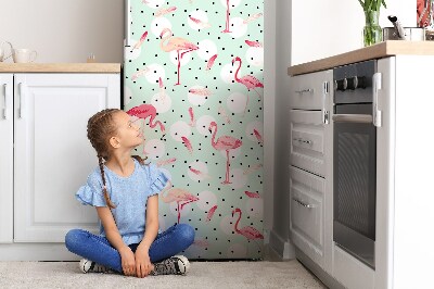 Decoration refrigerator cover Flamingos