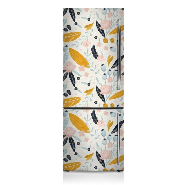 Decoration refrigerator cover Pastel leaves