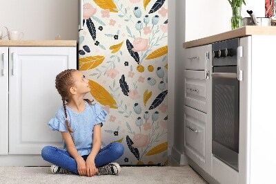 Decoration refrigerator cover Pastel leaves