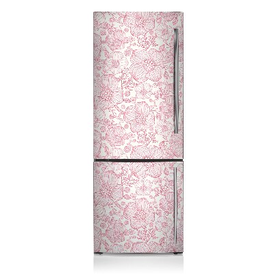 Decoration refrigerator cover Flower tears line