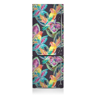 Decoration refrigerator cover Colorful parrot