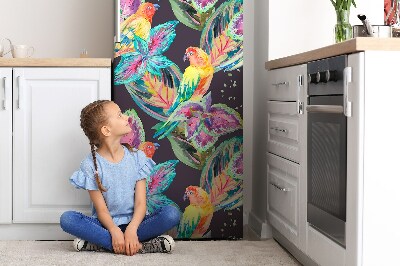 Decoration refrigerator cover Colorful parrot