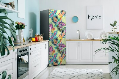 Decoration refrigerator cover Colorful parrots