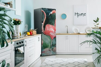 Decoration refrigerator cover Painted flamingo