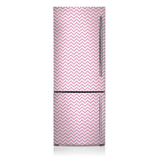 Decoration refrigerator cover Pink zigzags