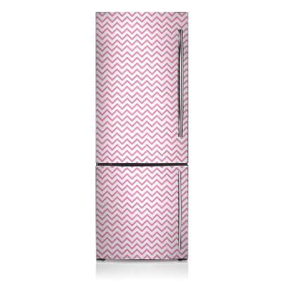 Decoration refrigerator cover Pink zigzags