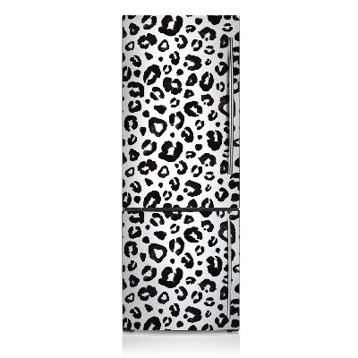 Magnetic refrigerator cover Black and white cow patches