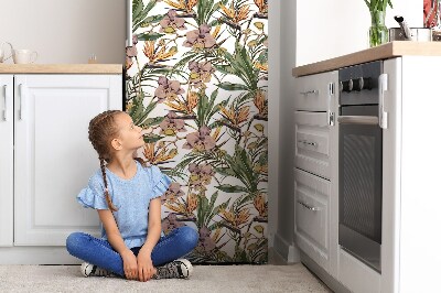 Magnetic refrigerator cover Botanical leaves