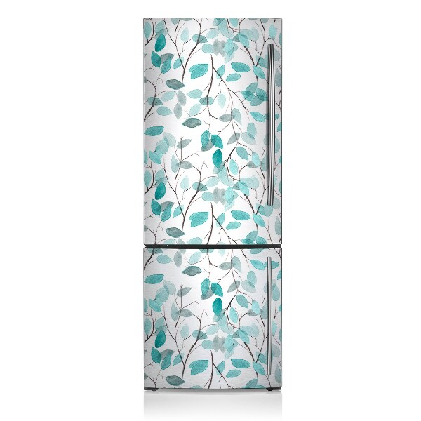 Decoration refrigerator cover Watercolor leaves