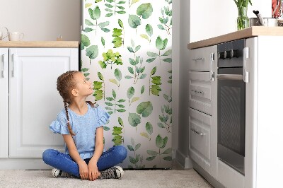 Decoration refrigerator cover Leaves green