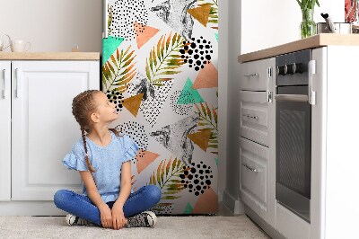 Decoration refrigerator cover Dots and leaves