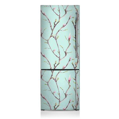 Magnetic refrigerator cover Branches and buds