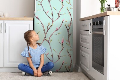 Magnetic refrigerator cover Branches and buds