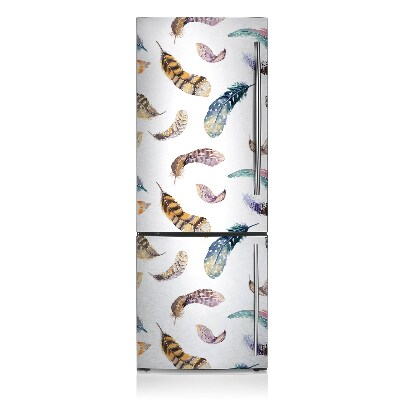 Decoration refrigerator cover Colorful feathers