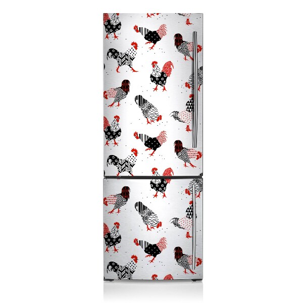 Decoration refrigerator cover Roosters abstract patterns