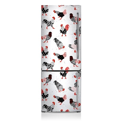 Decoration refrigerator cover Roosters abstract patterns