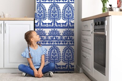 Decoration refrigerator cover Kurpie paper