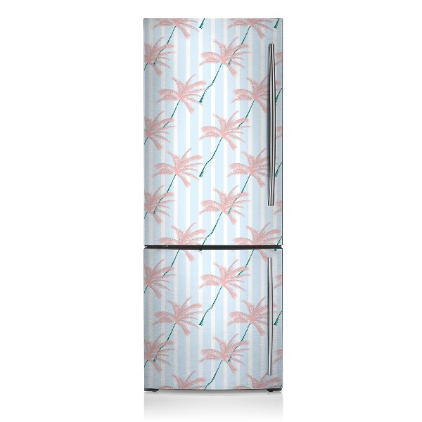 Magnetic refrigerator cover Bright palm leaves