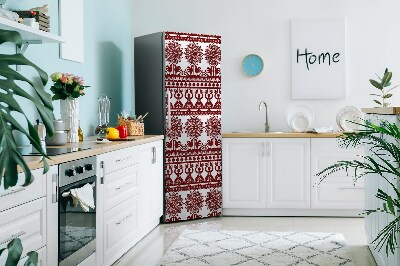 Decoration refrigerator cover Red folk patterns