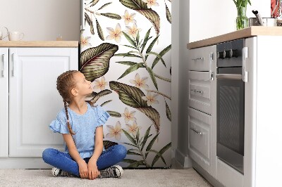 Decoration refrigerator cover Leaves and flowers