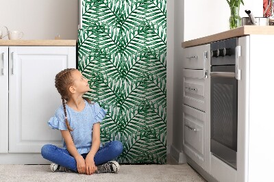 Magnetic refrigerator cover Tropical leaves