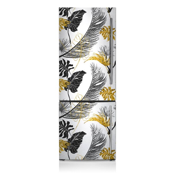 Magnetic refrigerator cover Golden tropical