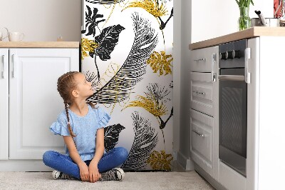 Magnetic refrigerator cover Golden tropical