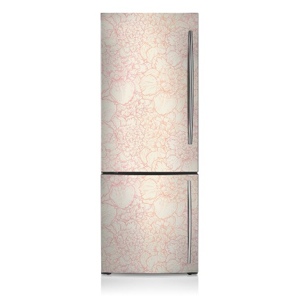 Decoration refrigerator cover Pink peonies