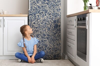 Magnetic refrigerator cover Blue flower