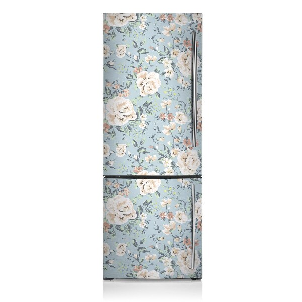 Magnetic refrigerator cover Antique flowers