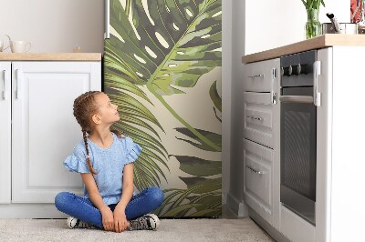 Magnetic refrigerator cover Tropical leaves