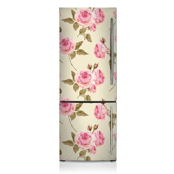 Magnetic refrigerator cover English roses