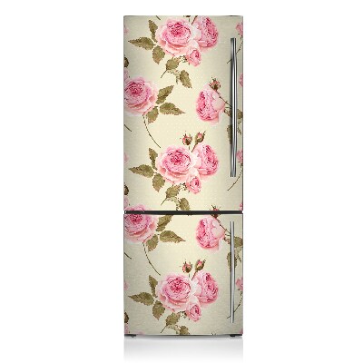 Magnetic refrigerator cover English roses