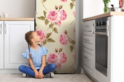 Magnetic refrigerator cover English roses