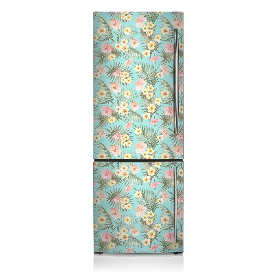 Magnetic refrigerator cover Pastel flowers