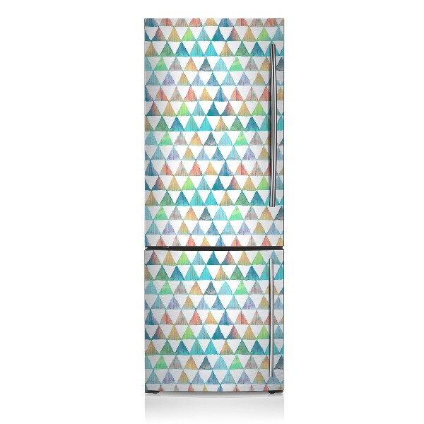 Magnetic refrigerator cover Geometric triangles