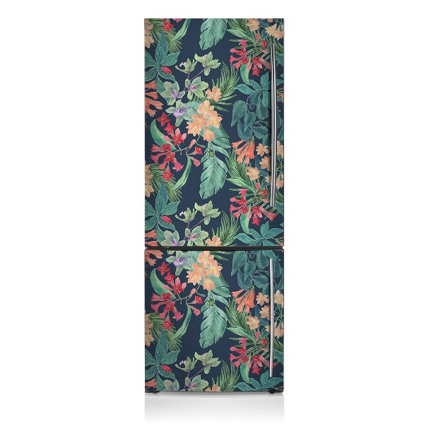 Magnetic refrigerator cover Tropical pattern