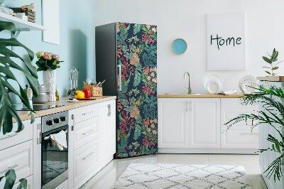 Magnetic refrigerator cover Tropical pattern