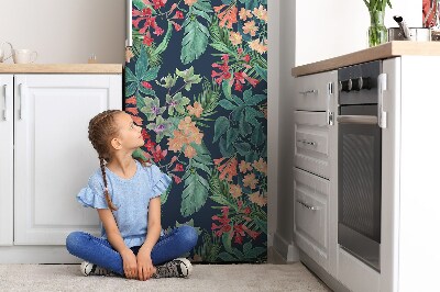 Magnetic refrigerator cover Tropical pattern