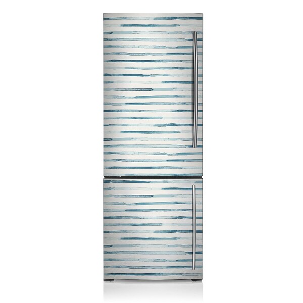 Decoration refrigerator cover Blue lines