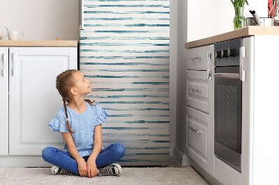 Decoration refrigerator cover Blue lines