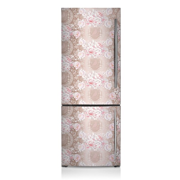 Magnetic refrigerator cover White roses