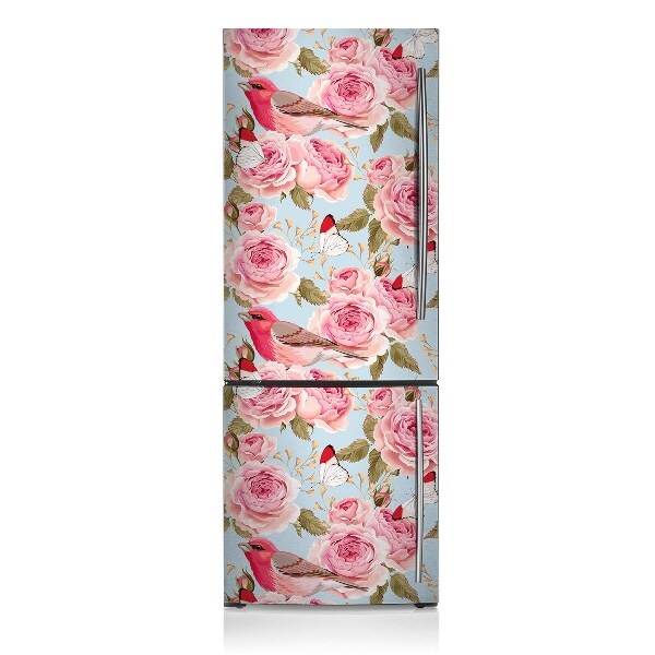 Magnetic refrigerator cover English roses