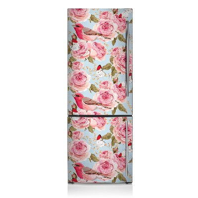 Magnetic refrigerator cover English roses