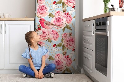 Magnetic refrigerator cover English roses