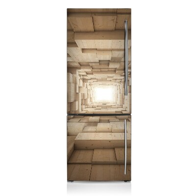 Magnetic refrigerator cover Wood abstraction