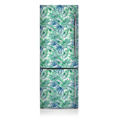 Magnetic refrigerator cover Painted leaves