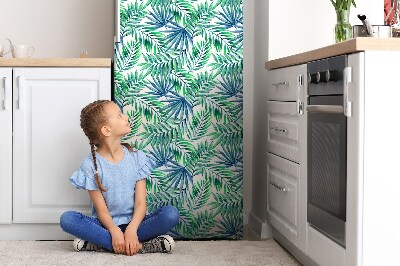 Magnetic refrigerator cover Painted leaves