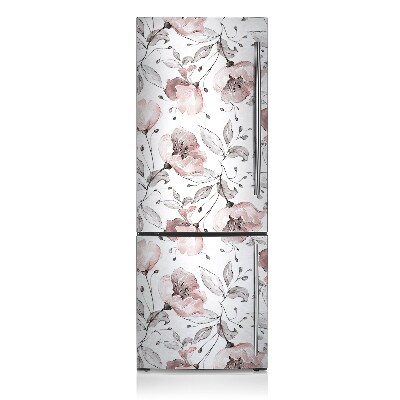 Magnetic refrigerator cover Pastel poppies